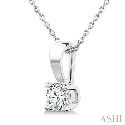 Round Shape Diamond Solitaire Pendant