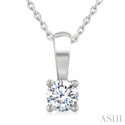 Round Shape Diamond Solitaire Pendant
