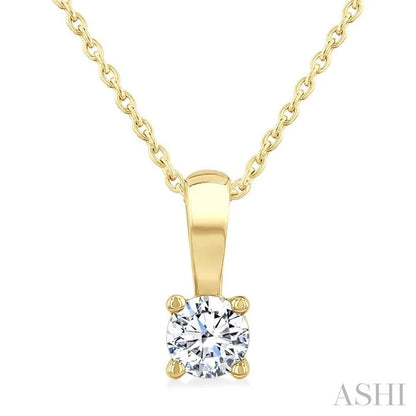 Round Shape Diamond Solitaire Pendant
