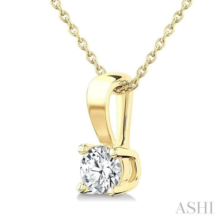 Round Shape Diamond Solitaire Pendant