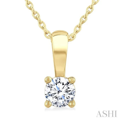 Round Shape Diamond Solitaire Pendant
