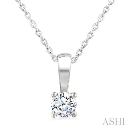 Round Shape Diamond Solitaire Pendant
