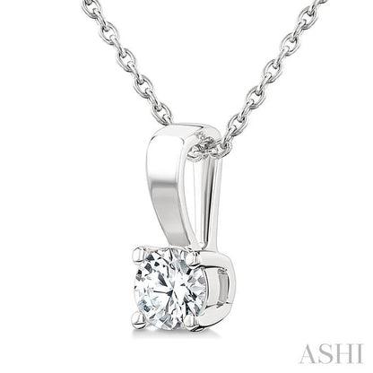 Round Shape Diamond Solitaire Pendant