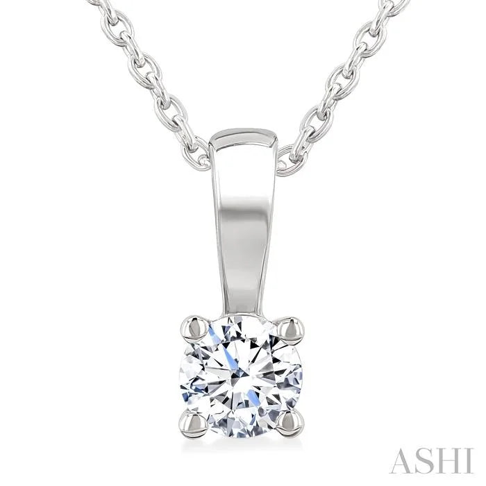 Round Shape Diamond Solitaire Pendant