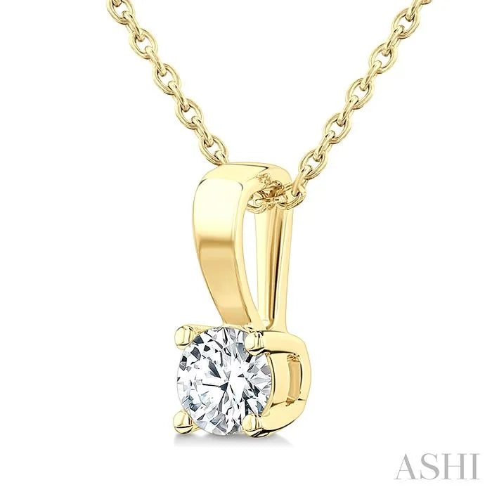Round Shape Diamond Solitaire Pendant