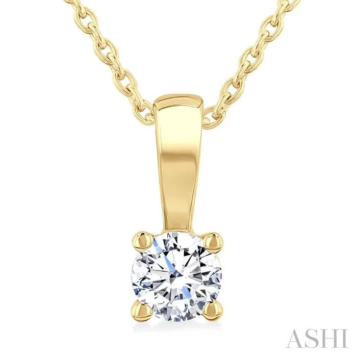 Round Shape Diamond Solitaire Pendant