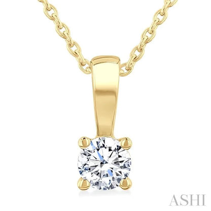 Round Shape Diamond Solitaire Pendant