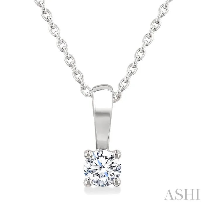 Round Shape Diamond Solitaire Pendant