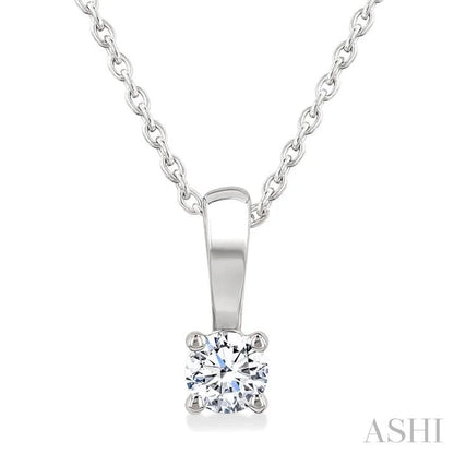Round Shape Diamond Solitaire Pendant
