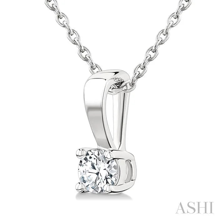 Round Shape Diamond Solitaire Pendant