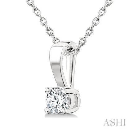 Round Shape Diamond Solitaire Pendant