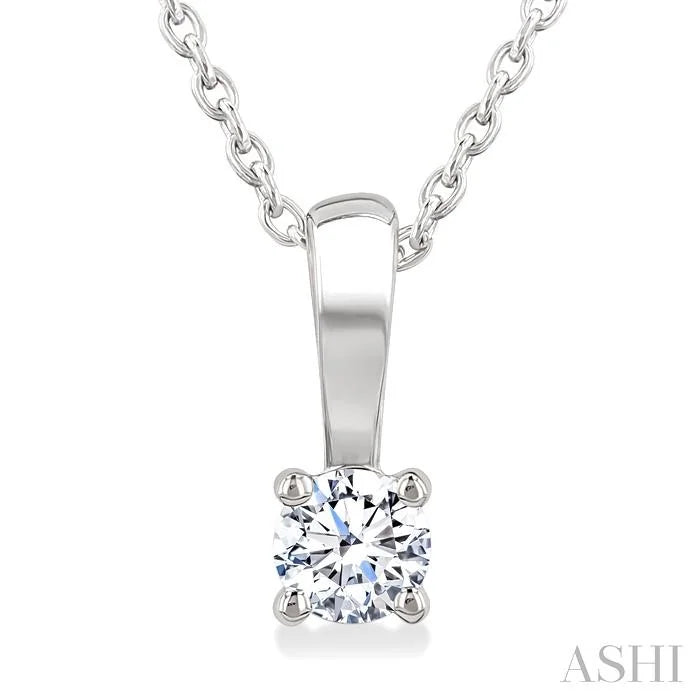 Round Shape Diamond Solitaire Pendant