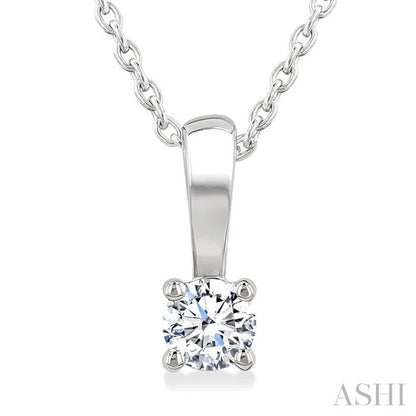Round Shape Diamond Solitaire Pendant