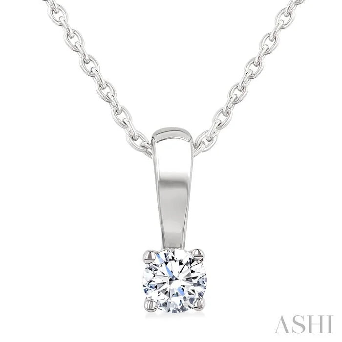 Round Shape Diamond Solitaire Pendant