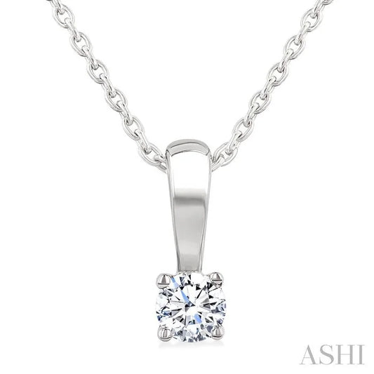 Round Shape Diamond Solitaire Pendant