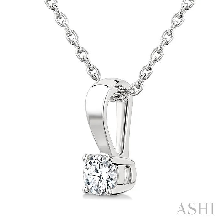 Round Shape Diamond Solitaire Pendant