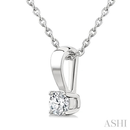 Round Shape Diamond Solitaire Pendant