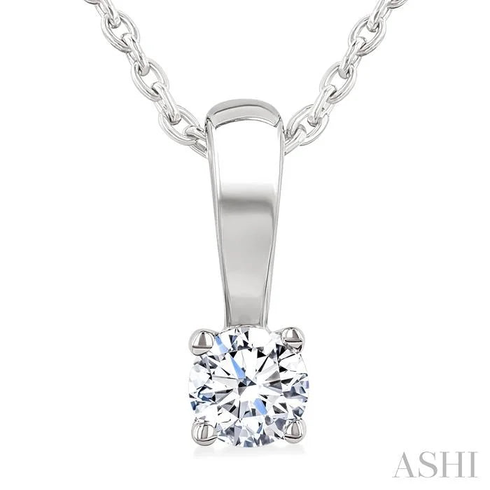 Round Shape Diamond Solitaire Pendant