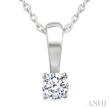 Round Shape Diamond Solitaire Pendant