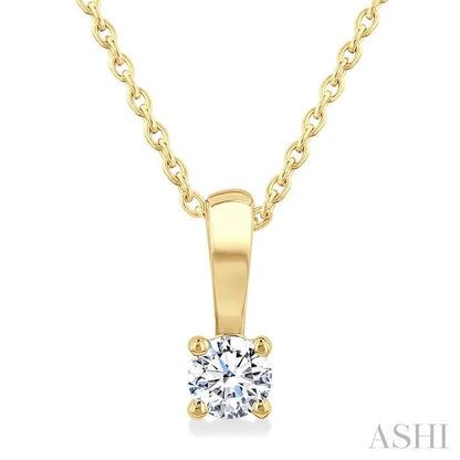 Round Shape Diamond Solitaire Pendant