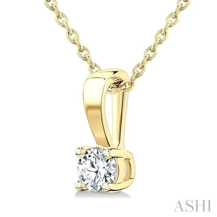 Round Shape Diamond Solitaire Pendant