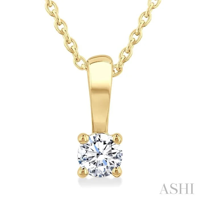 Round Shape Diamond Solitaire Pendant
