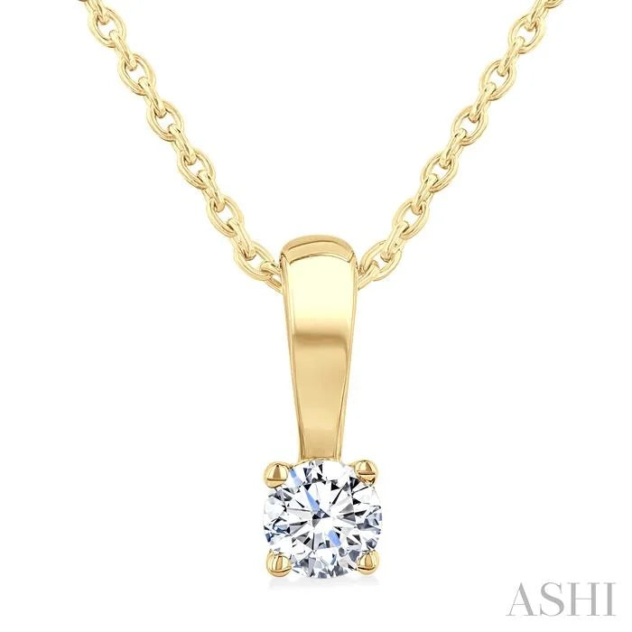 Round Shape Diamond Solitaire Pendant