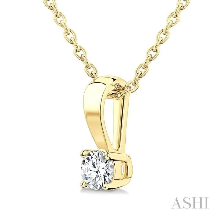 Round Shape Diamond Solitaire Pendant