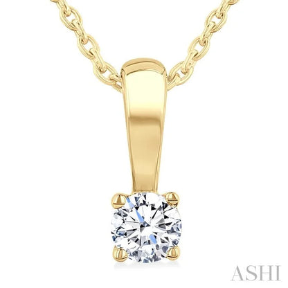 Round Shape Diamond Solitaire Pendant