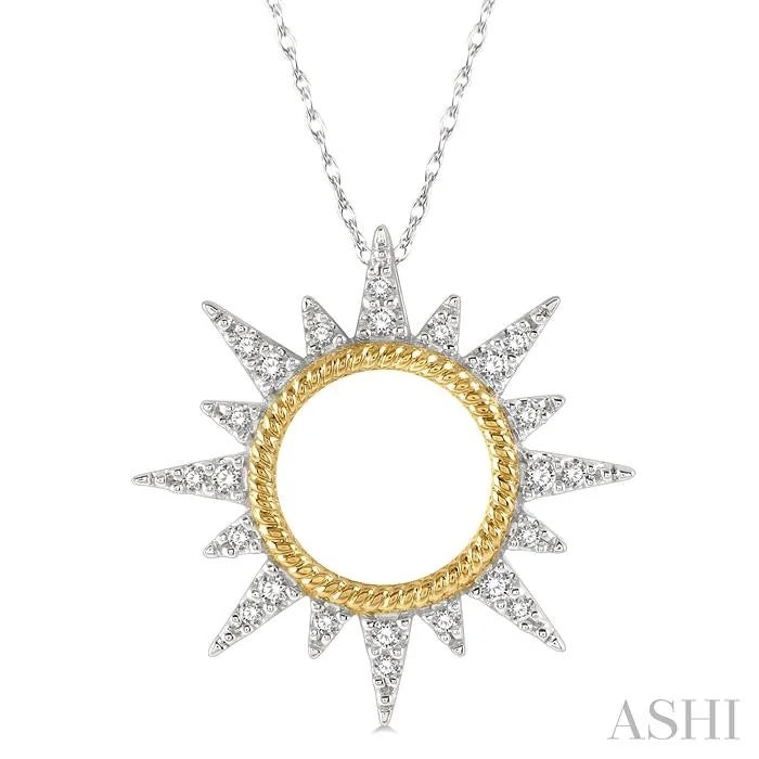 Sunburst Diamond Fashion Pendant