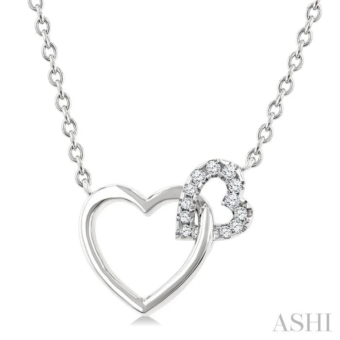 Heart Interlock Petite Diamond Fashion Pendant