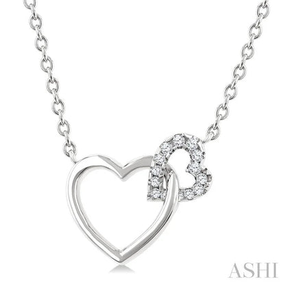 Heart Interlock Petite Diamond Fashion Pendant