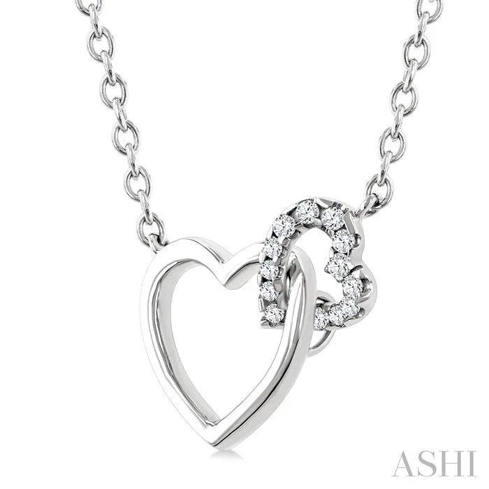 Heart Interlock Petite Diamond Fashion Pendant