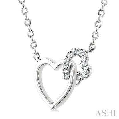 Heart Interlock Petite Diamond Fashion Pendant