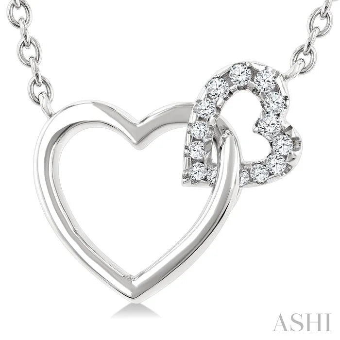 Heart Interlock Petite Diamond Fashion Pendant