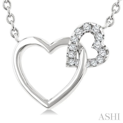 Heart Interlock Petite Diamond Fashion Pendant
