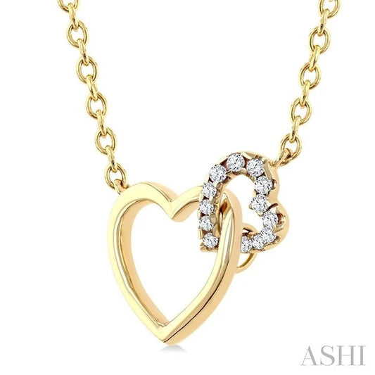 Heart Interlock Petite Diamond Fashion Pendant