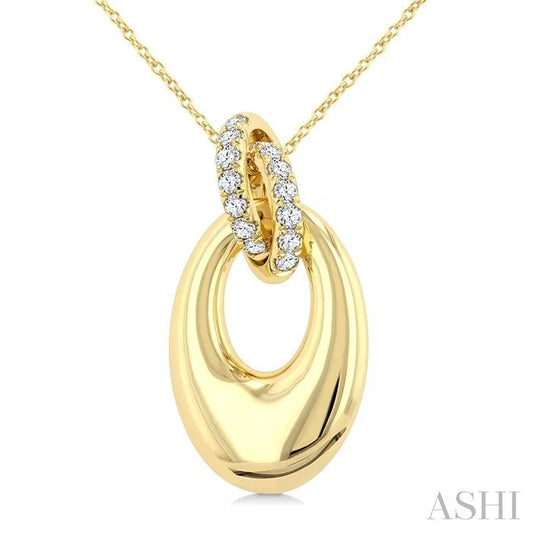 Aeris Gold Interlock Diamond Fashion Pendant