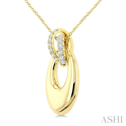 Aeris Gold Interlock Diamond Fashion Pendant
