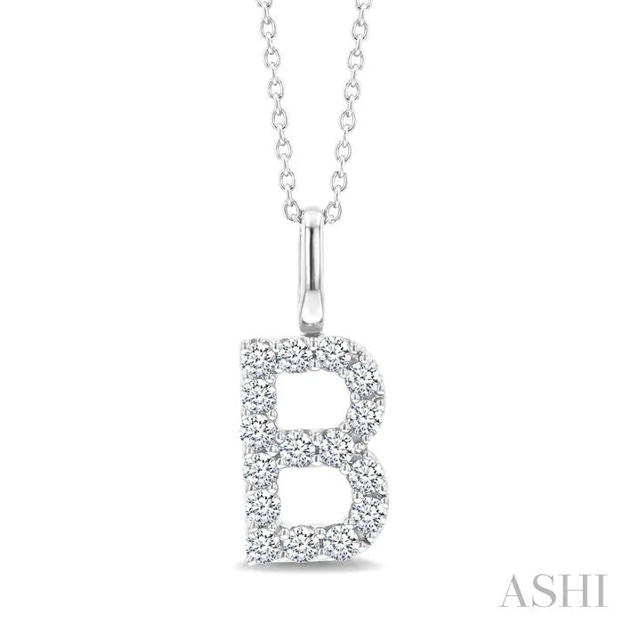 Classic 'B' Initial Diamond Pendant