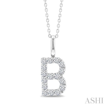 Classic 'B' Initial Diamond Pendant