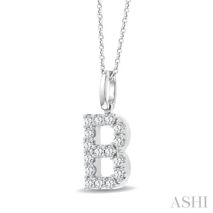 Classic 'B' Initial Diamond Pendant