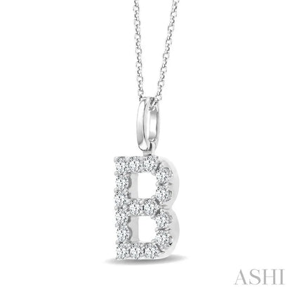 Classic 'B' Initial Diamond Pendant