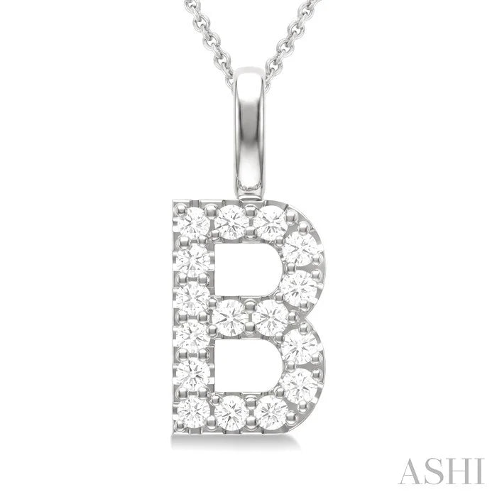 Classic 'B' Initial Diamond Pendant