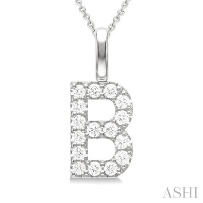 Classic 'B' Initial Diamond Pendant