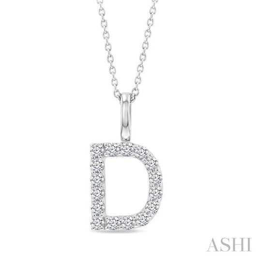 Classic 'D' Initial Diamond Pendant