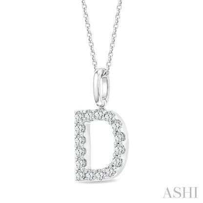 Classic 'D' Initial Diamond Pendant