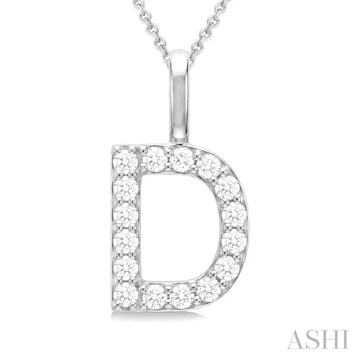 Classic 'D' Initial Diamond Pendant