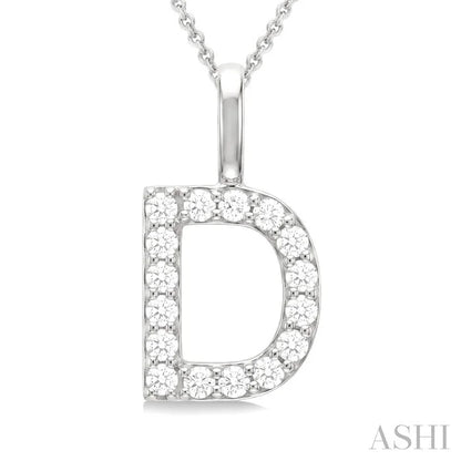 Classic 'D' Initial Diamond Pendant