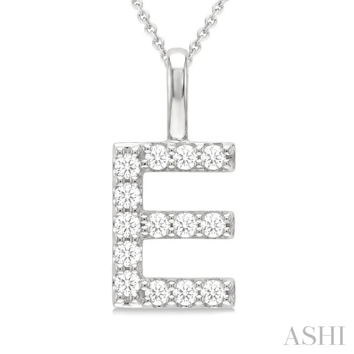 Classic 'E' Initial Diamond Pendant